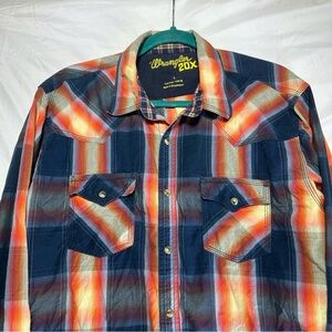 Wrangler 20X Pearl Snap Long Sleeve Mens Shirt